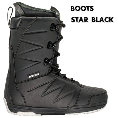 Airtracks Snowboard Set - Wide Board Refractions Game 161 - Soft Bindings Master - Soft Boots Star Black size 46 - SB Bag