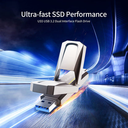 Netac US5 512GB External Portable USB SSD Type-C and USB 3.2 Interface Speed up to 550MB/s for Smartphones and Notebook Computers, Solid State Drive