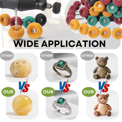 Shineboc 100 Pieces 25mm Sanding Discs Polishing Grinding Wheels, Sanding Abrasive Wheels 80 Grit for Dremel Rotary Tools for polishing and grinding glass, metal, and wood.