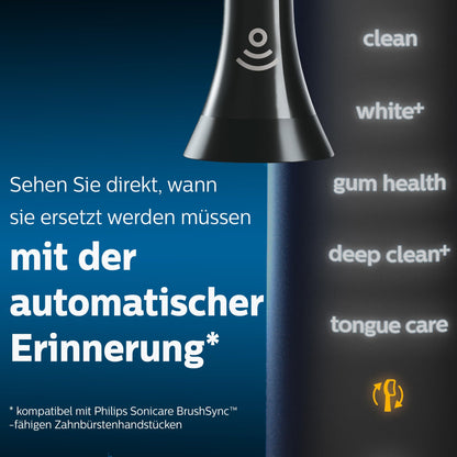 Philips Sonicare Original C3 Premium Plaque Defense Standard Sonic Toothbrush Heads - 4 Pack in Black (Model HX9044/33)