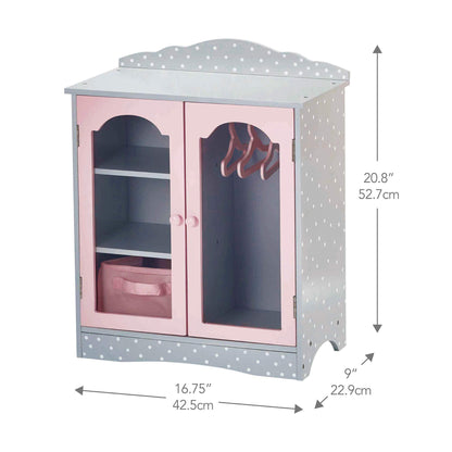 Doll wardrobe wooden doll accessories baby dolls toy Olivia's World TD-0210AG