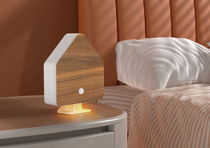 Northpoint Nature Soundbox, bird, song, bird chirp, box, motion sensor, bird sound, light, rechargeable with wall mount, beechwood house