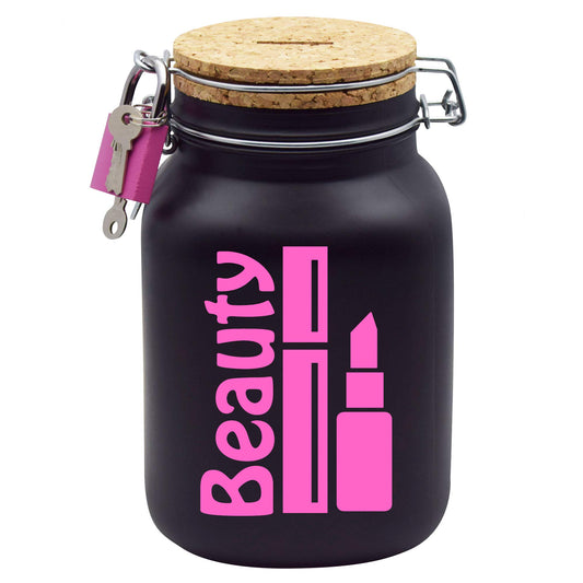 Piggy Bank Beauty Money Gift Idea Black XL