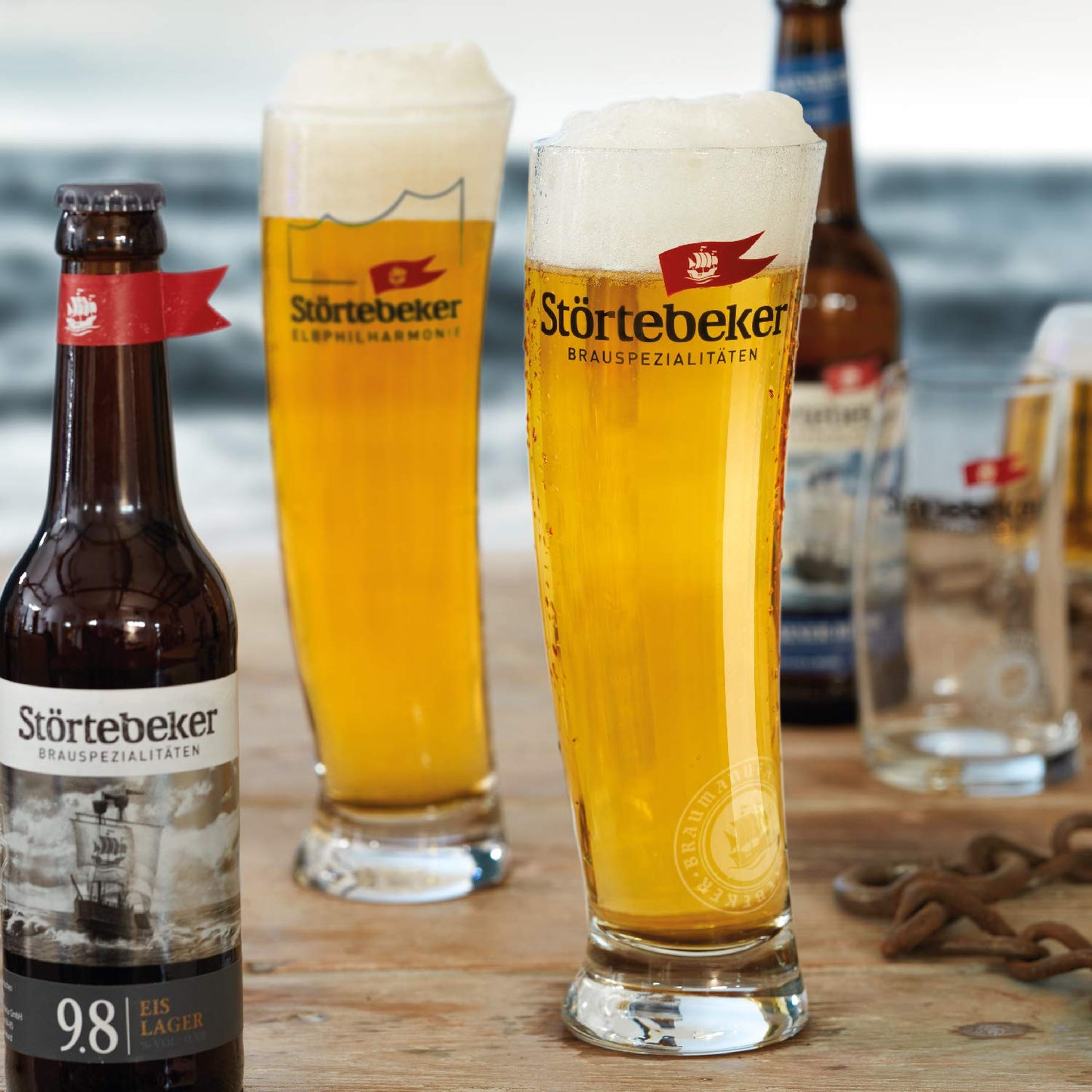 Störtebeker beer glasses 0.3 l - 6 wheat beer glasses in Sydney sailglass design - wheat beer glasses 0.3 l - Störtebeker glasses as a great beer gift.