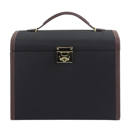 Friedrich23 Jewelry Box - Jewelry and Watch Case Copenhagen 2.0 Microfiber in black - Drawers and hinged door