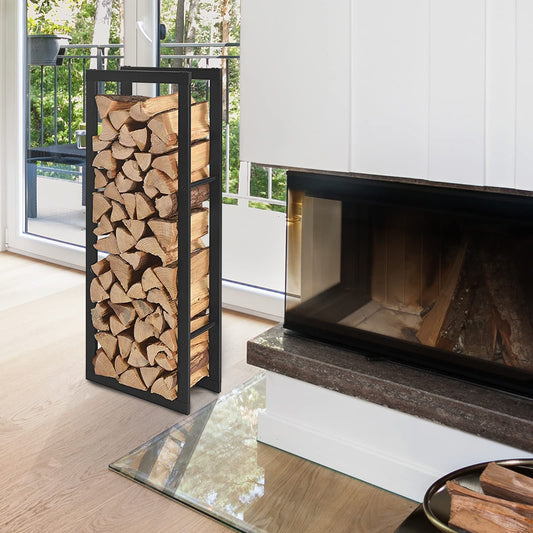 KARAT indoor & outdoor firewood rack - wood stacking aid (Crete, 100 x 25 x 40 cm)