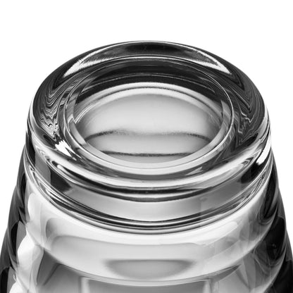 LEONARDO HOME Onda water glasses, 12 pieces (1 pack), dishwasher-safe juice glasses, glass drinking cups with pattern, 12 pieces, 210 ml, 300 ml, clear, 011019