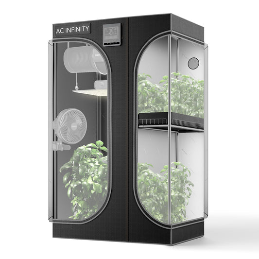 AC Infinity CLOUDLAB 632D - 2-in-1 Advanced Grow Tent 90 × 60 × 180 cm, 25 mm steel poles, 2000D Mylar, for hydroponics and indoor growing.