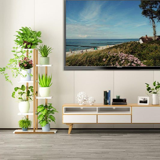 Fiauli Indoor Plant Stand, Metal Flower Rack, 6 Tier 7 Pot Corner Plant Display Shelf, Tiered Plant Holder for Patio, Garden, Balcony, Bedroom (Tier 6)