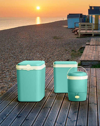 Cool box | Passive cooler | Plastic cooler bags with polystyrene thermal insulation (36 L, Turquoise)