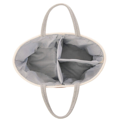 All Kids United Baby Changing Organizer; Diaper Caddy Baby Basket Changing Bag for diapers & changing essentials, portable shopping bag shopper diaper storage basket made from 100% cotton linen.