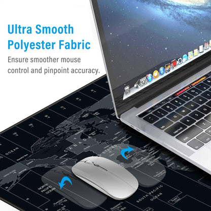 Anpollo XXL Speed Gaming Mousepad World Map 900x400x3mm XXL Mousepad Desk Mat Large Size Multifunctional Anti-slip desk pad enhances accuracy and speed.