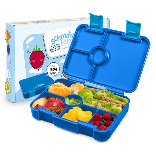 Chomp chomp Lunch Box for Kids with compartments, BPA Free Kids Lunchbox, Kids Bento Box, Lunchbox for Girls & Boys, Snack Box, Perfect for School, Kindergarten & Trips (Blue)