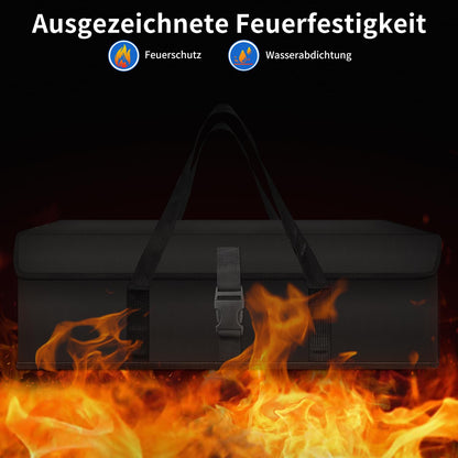 E-Bike battery bags 2 pieces, Fireproof battery bags - Ultra high temperature resistant, Waterproof, Explosion-proof, 6 layers fireproof, Lithium polymer safety bags for storage, Transport