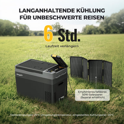 BougeRV CRPRO 29L 12V/24V Compressor Cooler (Black) and 277Wh Portable Power Station for CRPRO Cooler.
