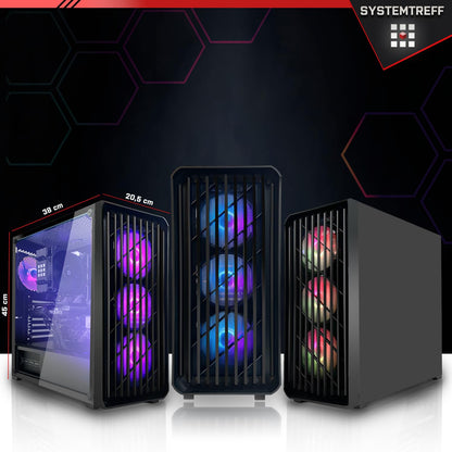 SYSTEMTREFF Gaming PC AMD Ryzen 7 5700X 8x4.6GHz | Nvidia RTX 5060 8GB DX12 | 1TB M.2 NVMe | 32GB DDR4 RAM | Windows 11 | WLAN Desktop Computer for Gamers, Gamers & Streamers