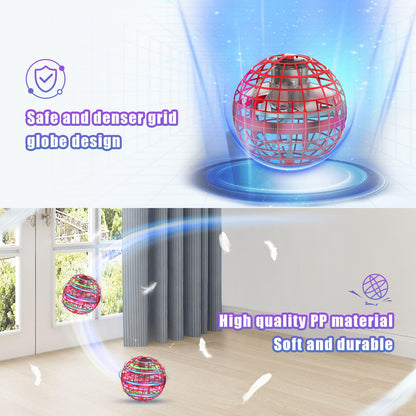 XINHOME flying ball, flying ball with LED lighting, Orbi ball drone kids flying orb ball hover toy gifts for boys girls 6-12 years flying orb ball toy
