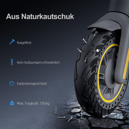 VOLOHAS 60/70-6.5 Solid Tire 10*2.5 for Ninebot Max G30/G30 D2/Odys Neo e100/Ducati Pro 2 Electric Scooter 10 inch Front or Rear Honeycomb Tire Anti-Slip Puncture-proof (1 PCS)