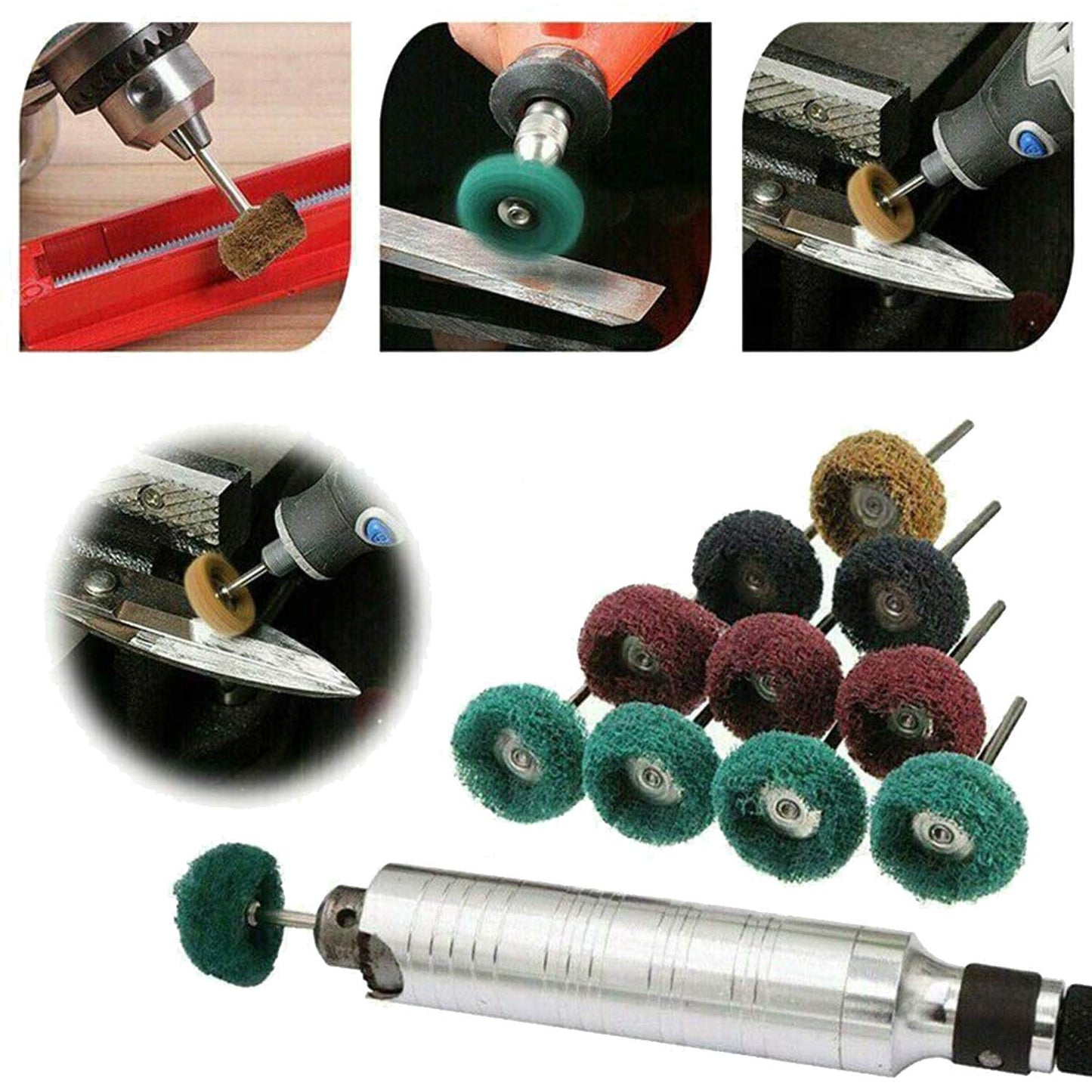 80 pieces 25mm grinding wheel polishing wheel for Dremel - metal grinding attachment with 3mm shank rotary tool