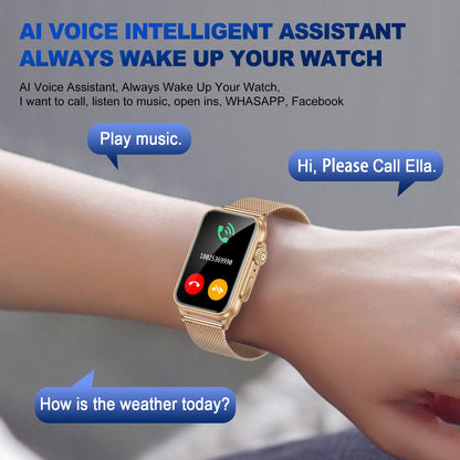 Ruopoem smartwatch for women with phone function 1.57 inch ladies fitness watch with 130 sports modes AI Voice IP68 waterproof pedometer SpO2 heart rate monitor sleep tracker wristwatch Bluetooth for Android iOS