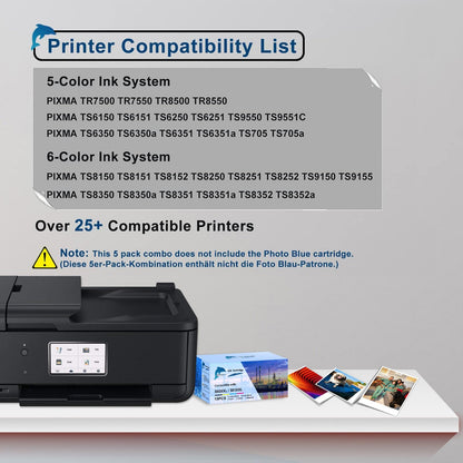 GoToners XXL cartridges Compatible for Canon 580 581 ink cartridges PGI-580 CLI-581 for Canon Pixma TR8550 TS705 TS6350 TS6350a TS705a TS6351 TS6250 TS6150 TS9550 TS6300 TS6251 TR7550 (15-pack)