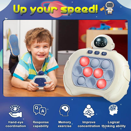 Quick Push Pop Game, Fidget Toys Pro for Kids & Adults, Handheld game, fast puzzle machine, push bubble stress toy, gift for boys, girls, teens.