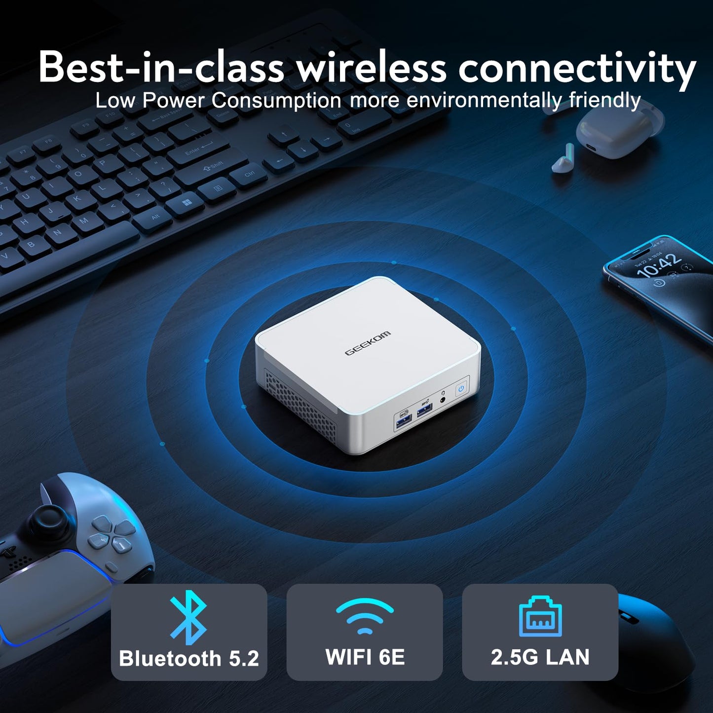 GEEKOM XT12 Pro Mini PC, Intel i9-12900HK (14 cores, 20 threads, 24MB cache, 5.0 GHz) NUC Desktop PC, Wi-Fi 6E Mini Computer, 32GB DDR4 Windows 11 Pro 1TB Mini NUC Computer, 2*USB4 | 8K UHD