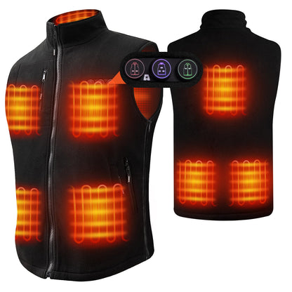 ARRIS Heated Vest for Men, Electric Fleece Heating Vest with 7.4V Battery for Outdoor Camping Hiking Hunting Skiing Adjustable Size