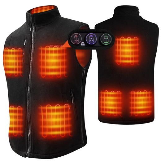 ARRIS Heated Vest for Men, Electric Fleece Heating Vest with 7.4V Battery for Outdoor Camping Hiking Hunting Skiing Adjustable Size