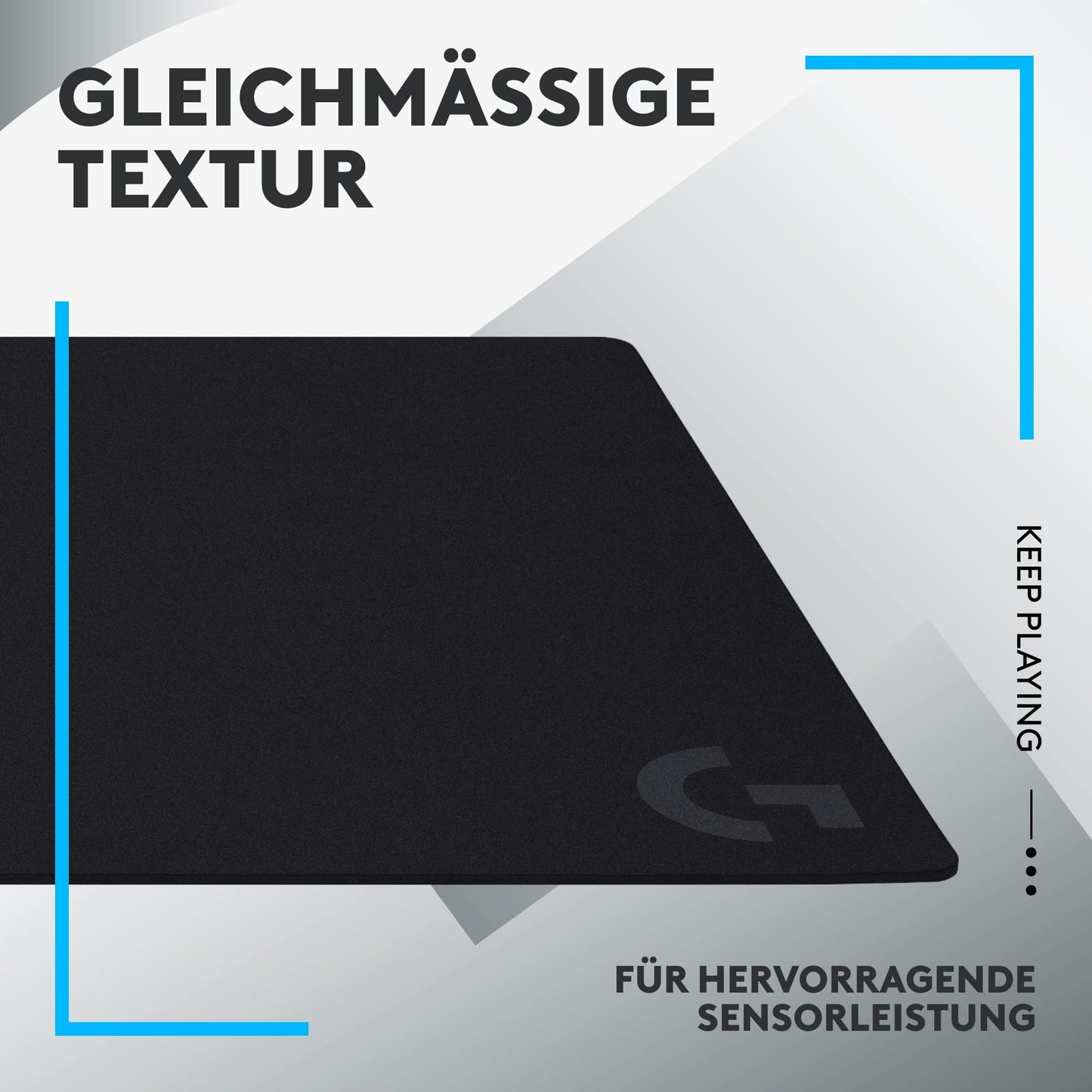 Logitech G G840 Extra Large Gaming Mouse Pad, optimized for gaming sensors, moderate surface friction, non-slip mouse pad, Mac and PC gaming accessory, 900 x 400 x 3 mm.