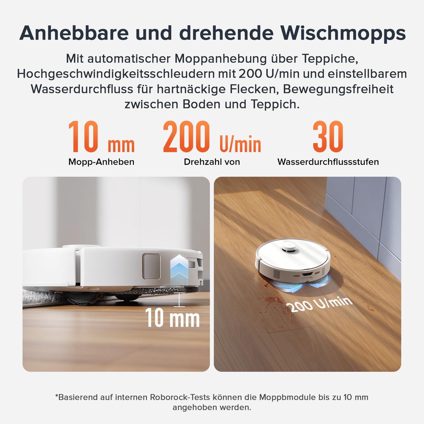 roborock Qrevo Curv S5X robotic vacuum cleaner with mopping function, emptying station, Dual Anti-Tangle-System, 18,500 Pa suction power, 75°C hot water mopping, Intelligent dirt detection, All-in-One Dock (White)