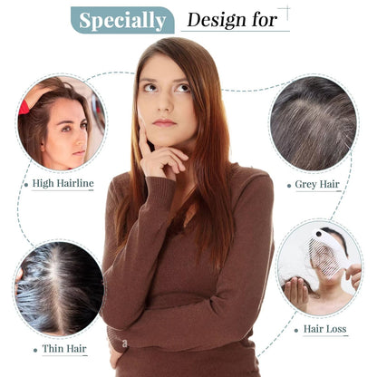 TESS Hair Topper real hair black, 10x12cm base wig women #1 black hair topper real hair 40g 30 cm hair topper clip in hairpiece extensions