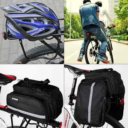 Bike rack 24-29 inch, Adjustable mountain bike luggage carrier, Universal lightweight aluminum alloy bicycle rack with a maximum load capacity of 100kg, Rear rack with reflector.