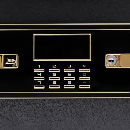 22L safe lockbox with fireproof waterproof money bag, electronic safe with keypad, digital furniture safe with LED light home safe for money jewelry documents