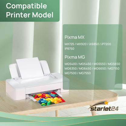 20x printer cartridges replacement compatible for Canon PGI-550 CLI-551 for PIXMA iP-7200 iP-7250 MX-925 iP-8750 iX-6850 MG-5450 MG-5550 MG-5650 MG-5655 MG-6350 MG-6450 MG-6650 MG-7100 MG-7150 MG-7550 MX-725