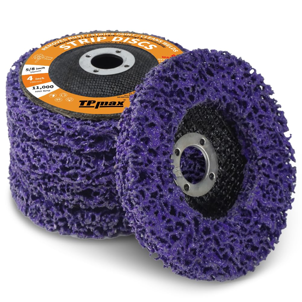 100mm grinding discs for angle grinders, 5 pieces of CSD cleaning discs, coarse cleaning disc, nylon web disc for paint and rust removal.