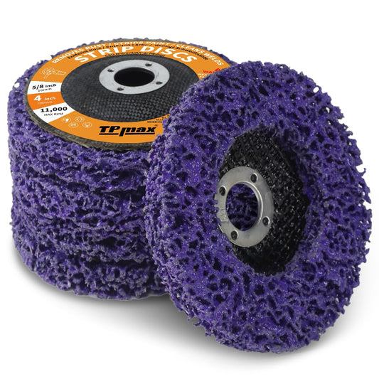 100mm grinding discs for angle grinders, 5 pieces of CSD cleaning discs, coarse cleaning disc, nylon web disc for paint and rust removal.