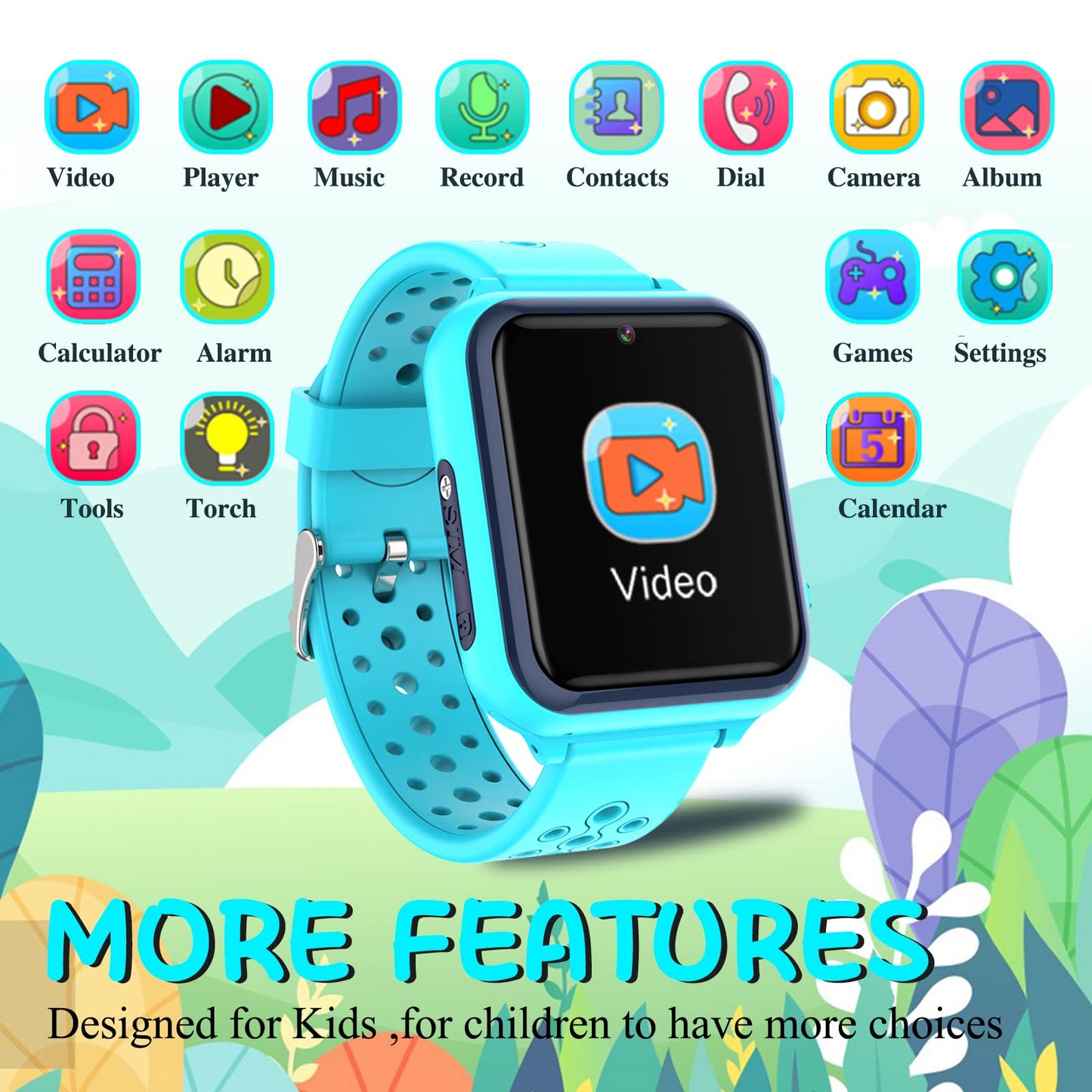 Retysaz Smartwatch for Kids, Games, Phone for Girls and Boys