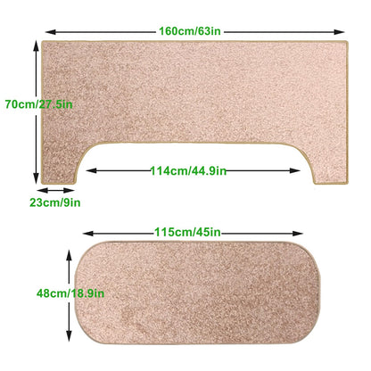 PPGE HOME Soundproofing Carpet Piano, Piano Soundproofing Mat, Floor Soundproofing Carpet Stool Soundproofing Mat Non-Slip (Khaki)
