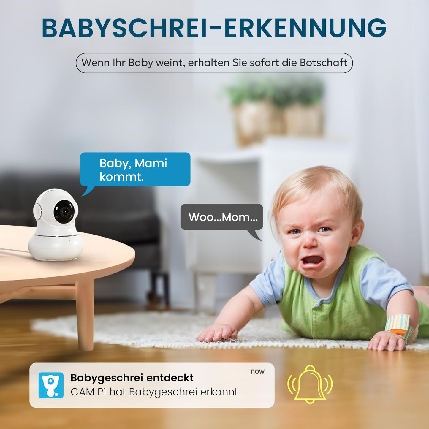 litokam Little elf Home Security Camera, 2K Baby Monitor Camera with motion detection, 360° WiFi indoor surveillance camera with 2-way audio, night vision, pet camera with app, Alexa.