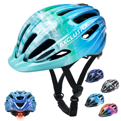 Exclusky Unisex Youth 222-Ocean Blue Bike Helmet, 4-OCEANBLUE, One Size EU
