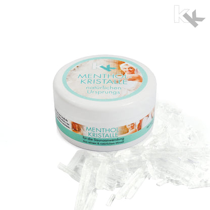 Sauna Set | KK Sauna infusion set 4 x 100 ml + 50g menthol crystals | Sauna concentrate + menthol crystals (Caribbean), incl. 50 g menthol crystals)
