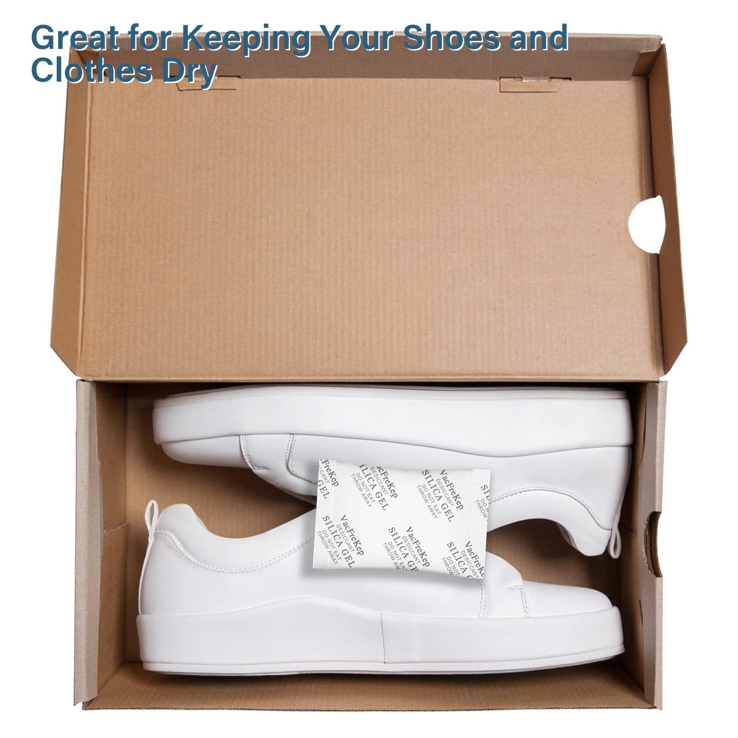 VacFreKep 5 grams 300 pieces Moisture Absorber Sachets, Silica gel Desiccant Packs for storage, Silica Gel Packets as a desiccant.