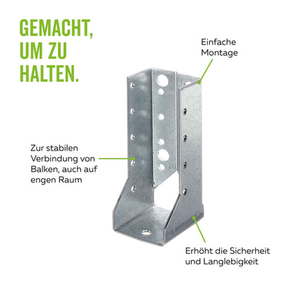Albert's 865610 joist hanger | Type B | Sendzimir galvanized | 40 x 110 mm | Set of 25