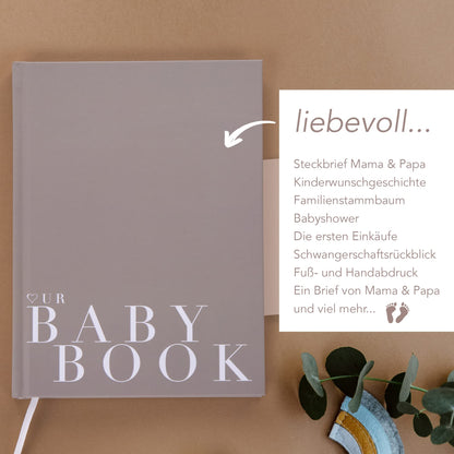Pregnancy journal & baby book 2 in 1 designer baby book to fill in, for girls & boys, great gift for pregnancy or birth, hardcover 14th of February®