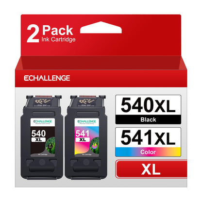 EChallenge PG-540 XL CL-541 XL compatible for Canon printer cartridges 540 541 XL multipack cartridges for Pixma TS5150 MG3650 MG3600 MG4250 MX475 MX375 MX535 MG3150 MG3500 (1 Black, 1 Color)