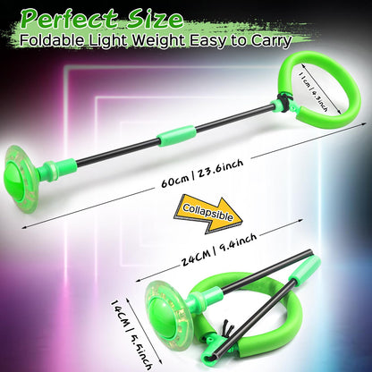 Jalunth Springring Foot Spinner Swing Wheel Outdoor Garden Blinking Toy Games Kids Adults Boys Girls 5-13 Years Christmas Gifts with LED Light Wheel