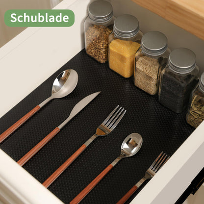 wohomuke Drawer Mat 60x600cm Mat for drawers Refrigerator mats for drawers Shelves Cabinet Refrigerator (Black, 60cmx6m)