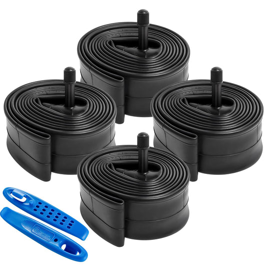 YunSCM 4-pack 47/57-406 20 inch tube 20x1.75 20x1.95 20x2.0 20x2.10 20x2.125 AV32mm valve compatible with 20 inch bike tube/kids bike/electric bike tube 20x1.75/1.95/2.10/2.125