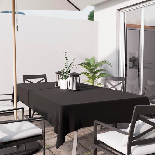 Soleil d'ocre Stain-Resistant Tablecloth Rectangle 160x270 cm Alix Black, Polyester